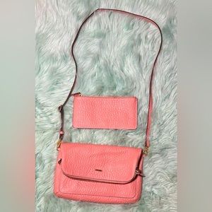 Pink Lodis Crossbody w/ matching Wallet